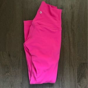Lululemon size 2 sonic pink align leggings 25”